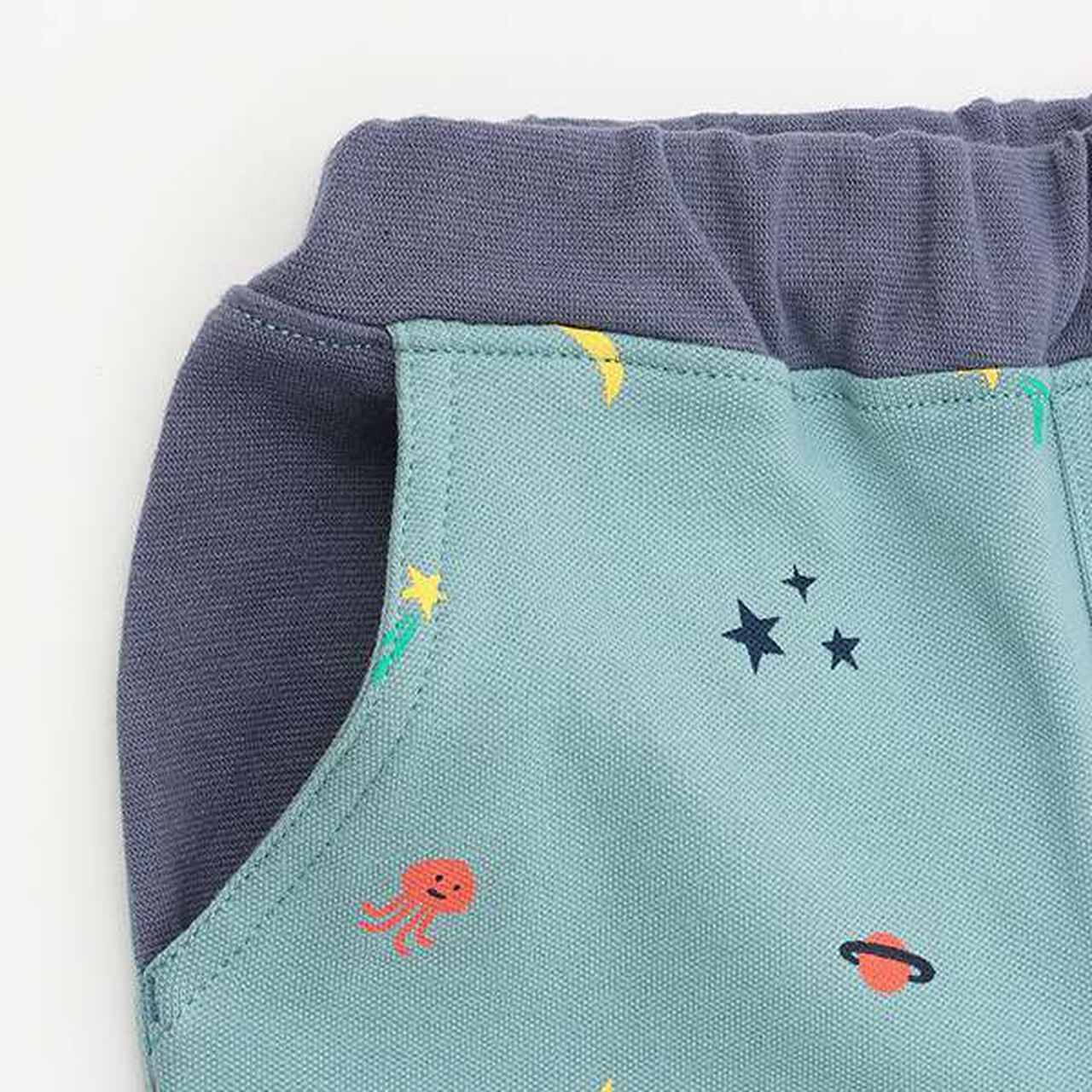 Space Pattern 6/10 Length Pants,Beige, large image number 4