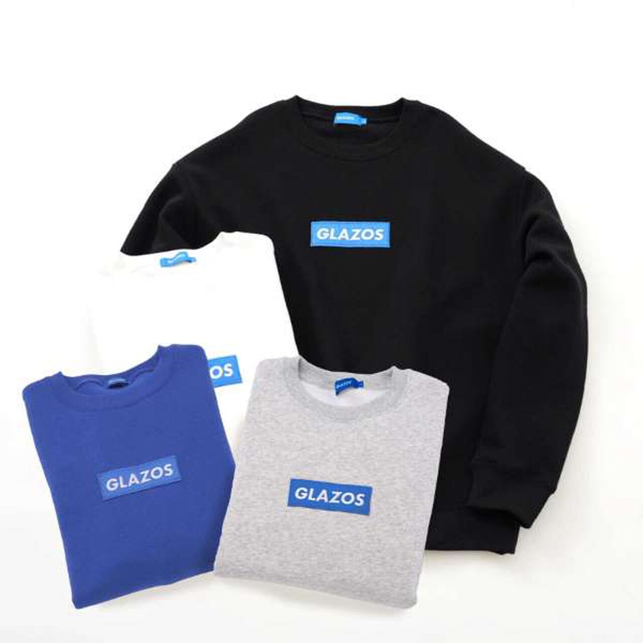 Resistant to Pilling Wool Lined Box Embroidered Logo Sweatshirt,Blue, large image number 5