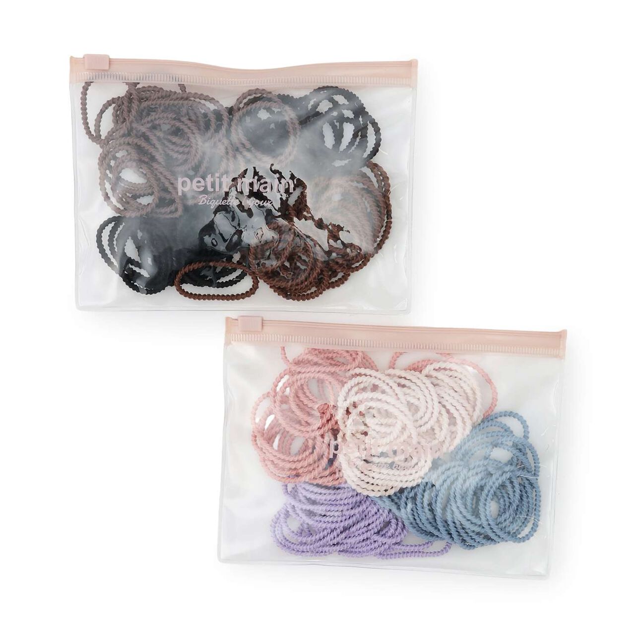 Hair Tie Set with Pouch,Multi color, large image number 4