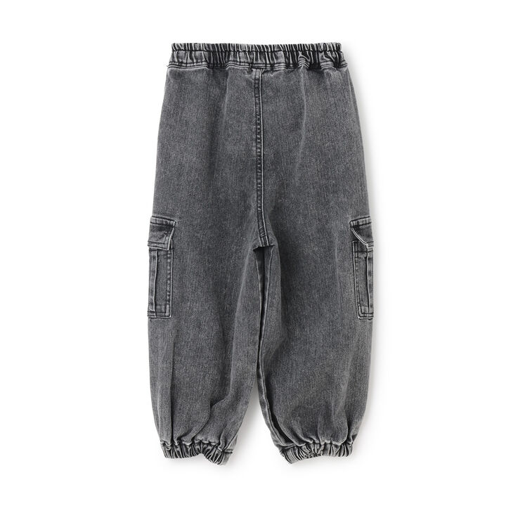 Stretch Denim Cargo Pants,Black, medium image number 17