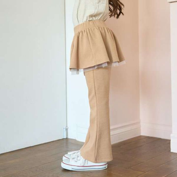 Tomo Pants with Gathered Skirt and Wool Lining Flare Pants,Mint, medium image number 16