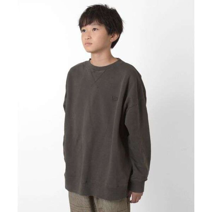 Fleece Pigment Big Sweatshirt,Deep red, medium image number 3