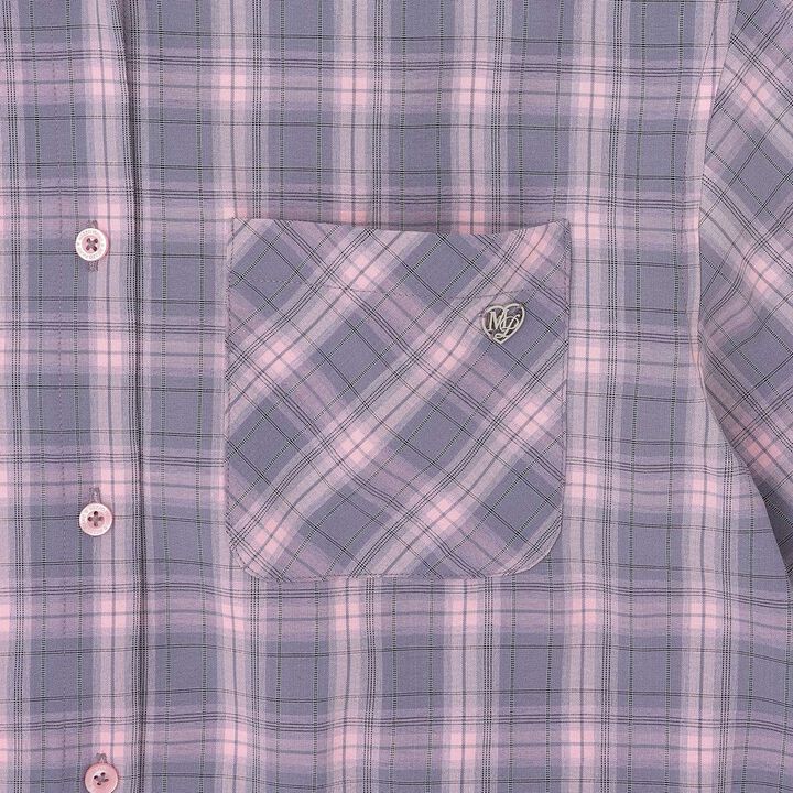 Hooded Checkered Shirt,Black, medium image number 3