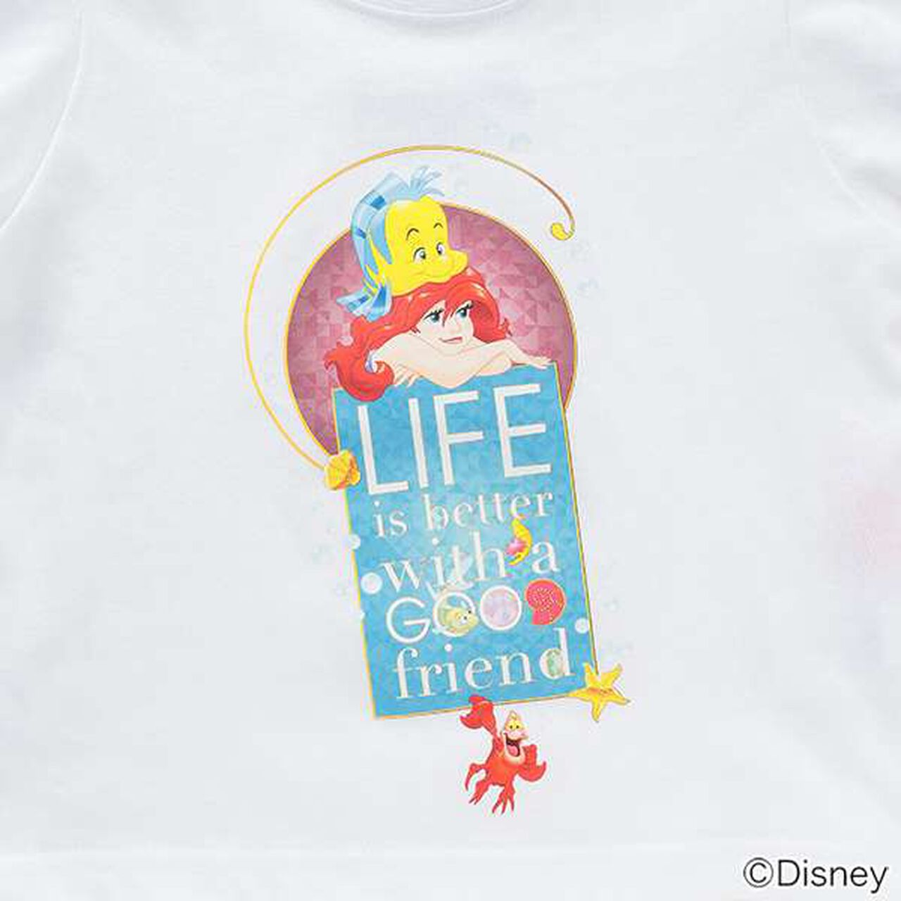 [Stain-resistant and Water-repellent] Disney Princess Puff Sleeve T-Shirt,White, large image number 3