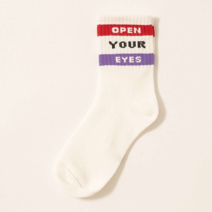 Line Logo Socks,Red, medium image number 1