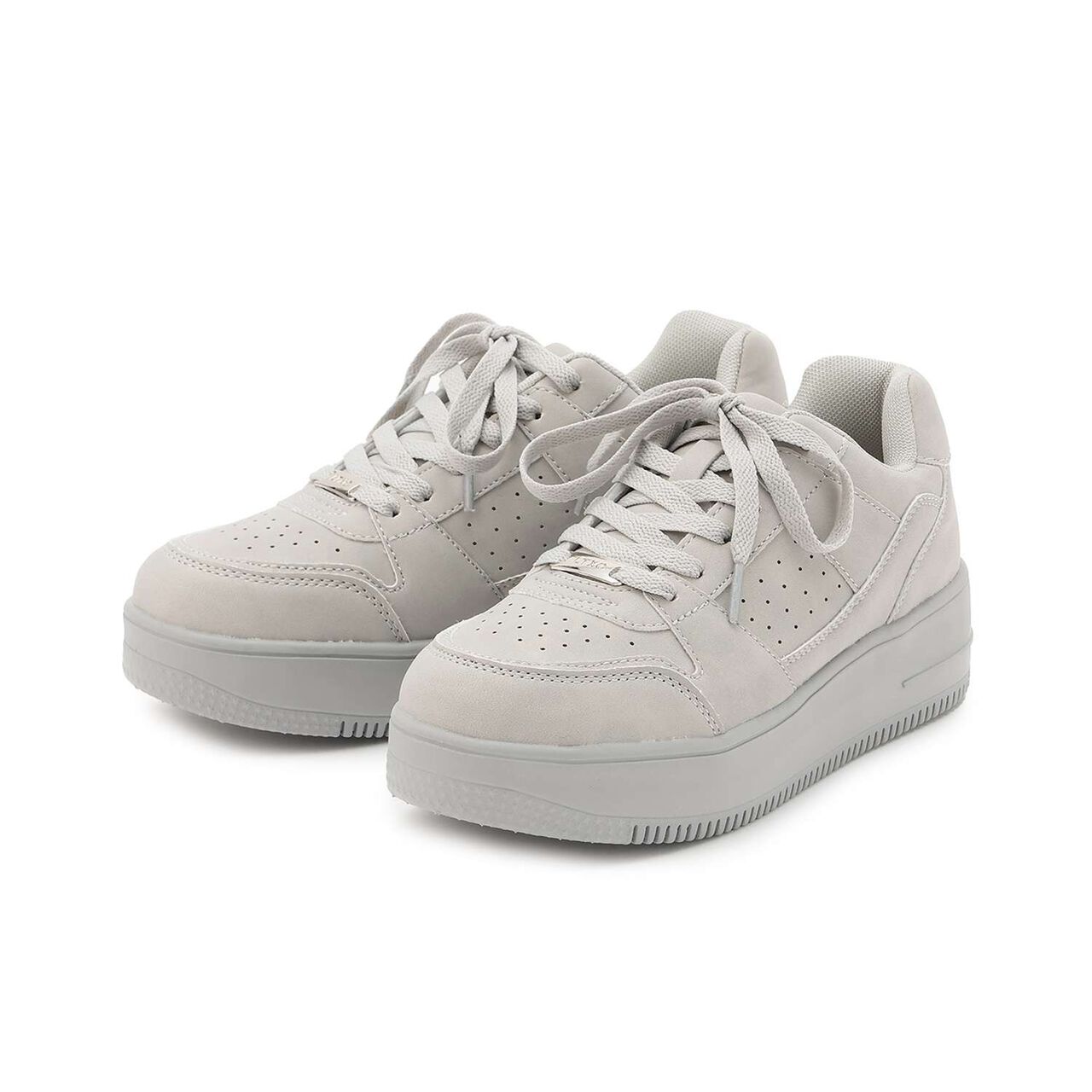 [LTXC] Lightweight Thick-Soled Court Sneakers,Black, large image number 7