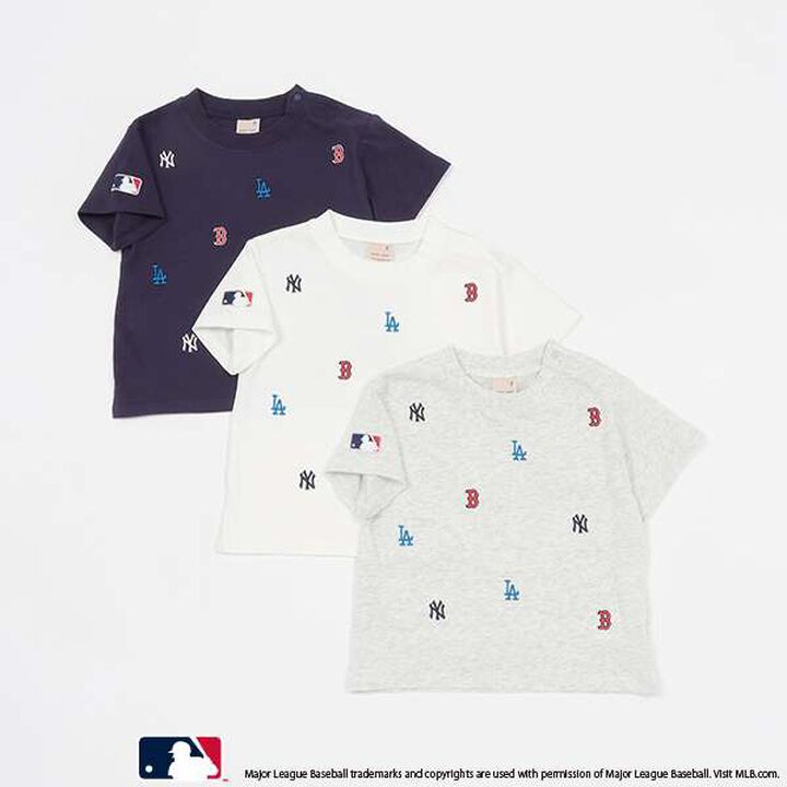 [MLB] Logo Embroidery T-Shirt,Smoke white, medium image number 10