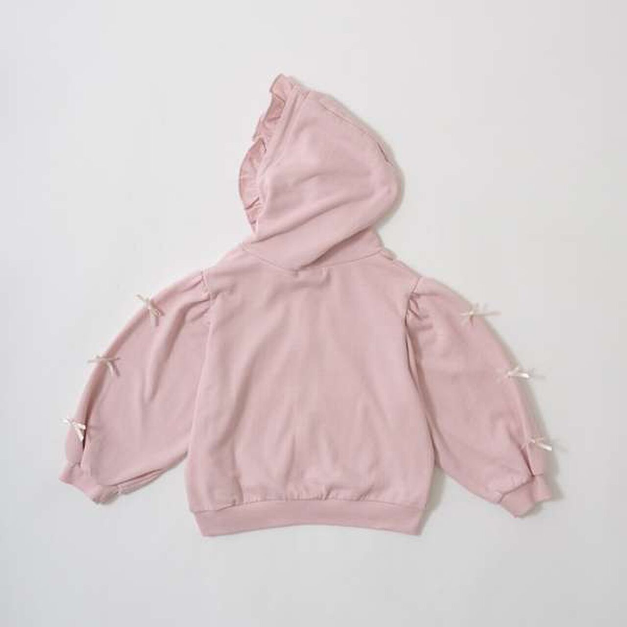 [Restock] Goodbye Pills Fleece Zip Parka with Frill and Ribbon,Ink blue, large image number 3