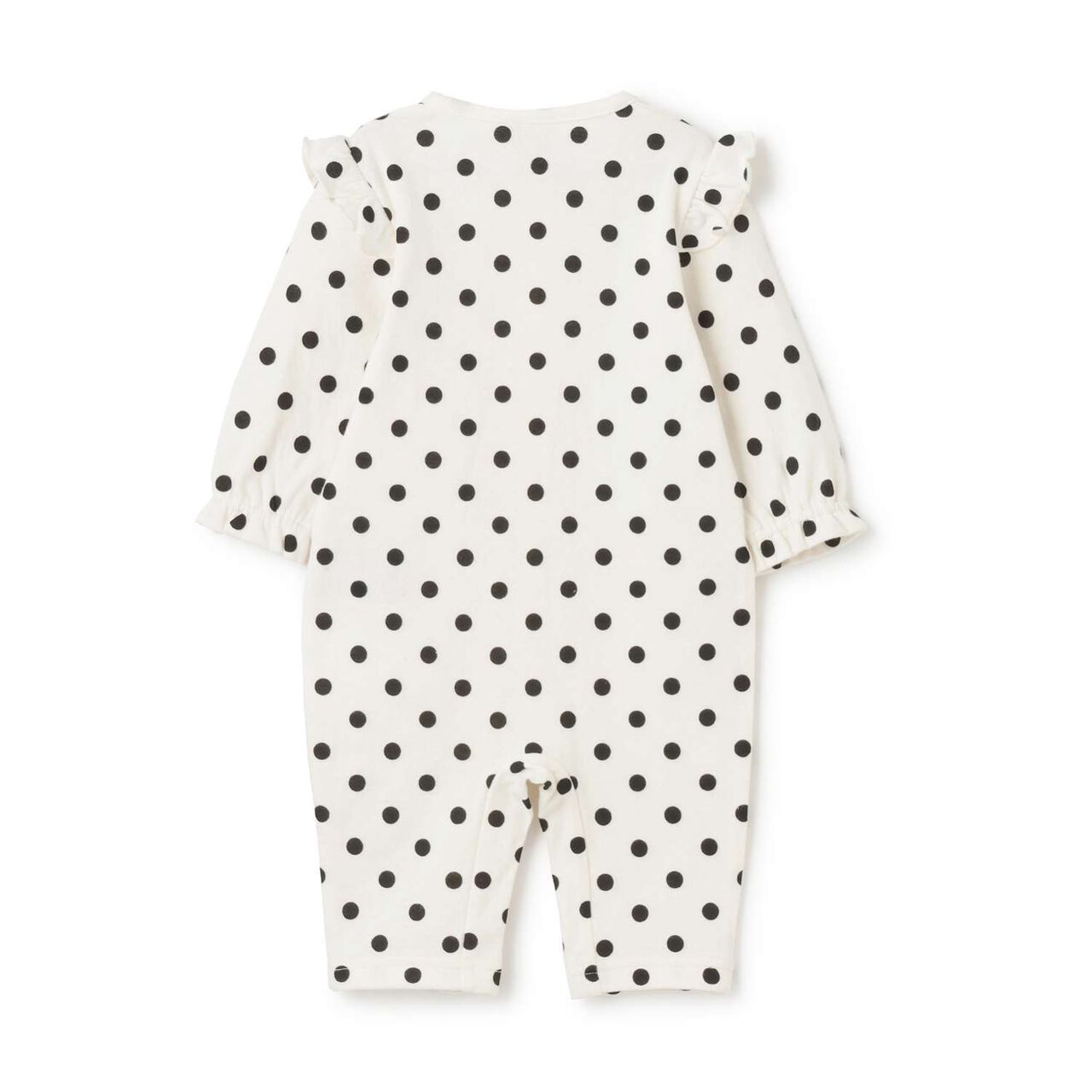 Lace Frill Coverall,Yellow, large image number 1