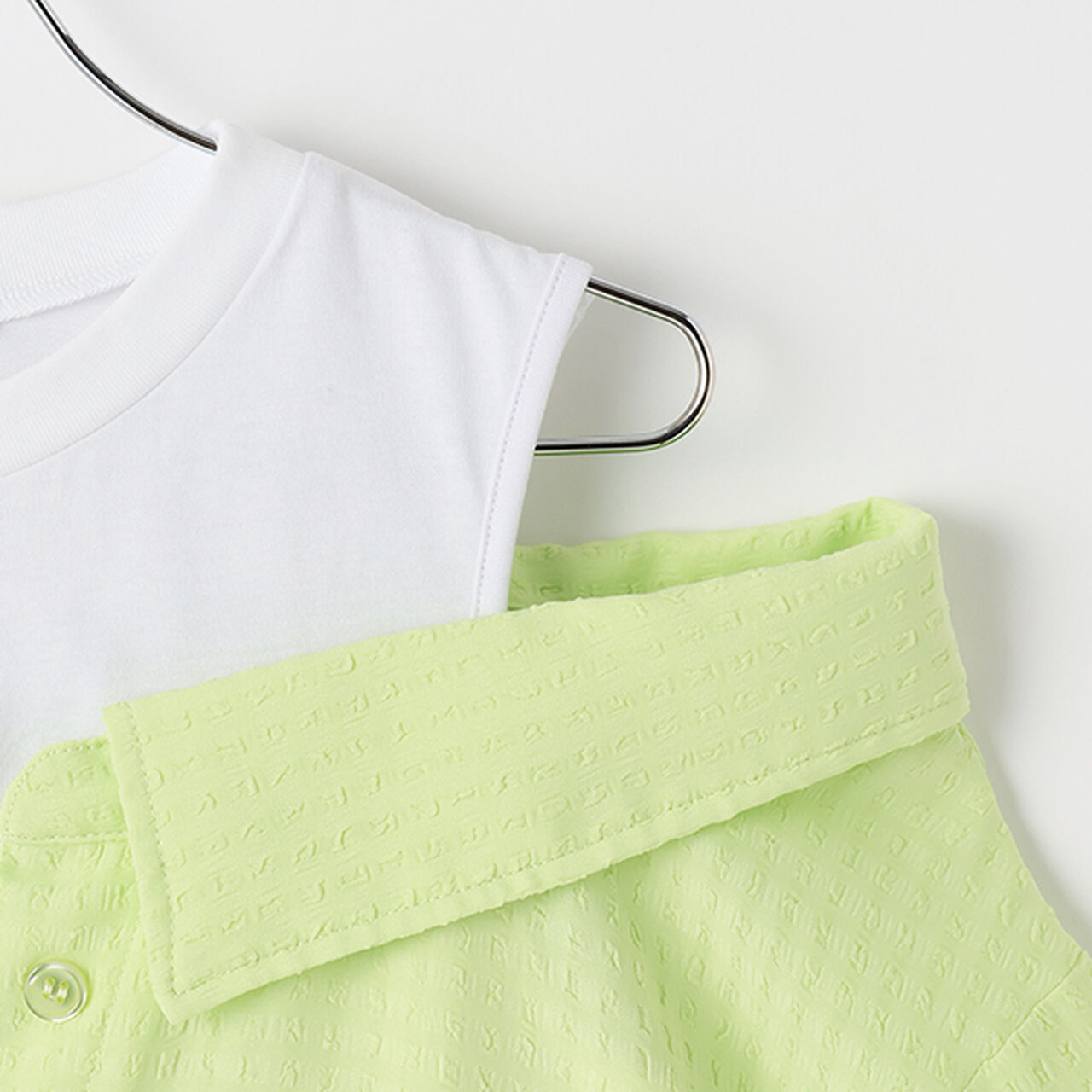 Layered Look Shirt,Black, large image number 4