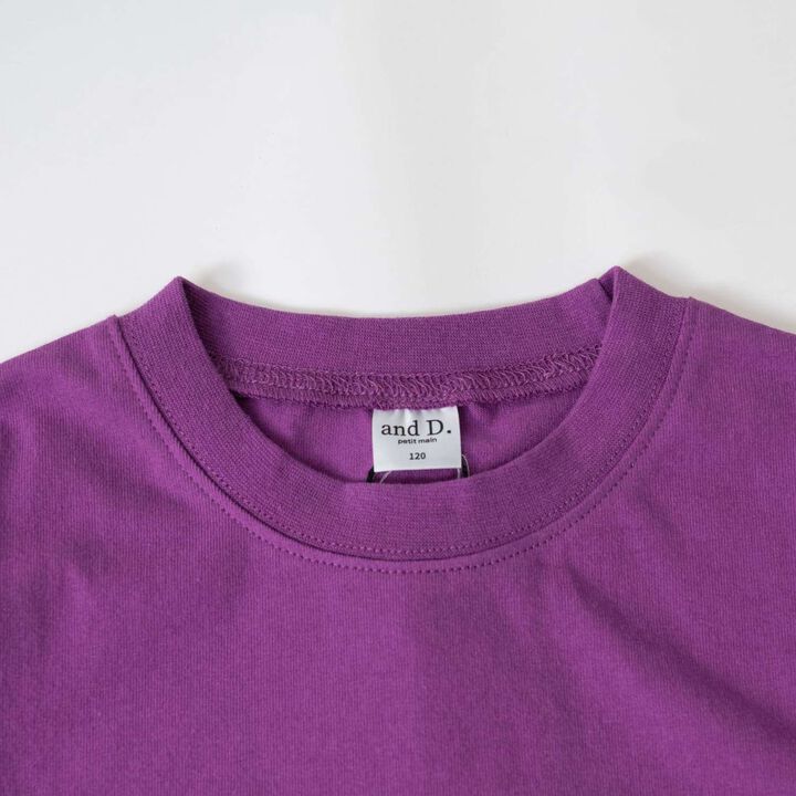 [USA Cotton] Chain Stitch Logo Wide Long Sleeve T-Shirt,Black, medium image number 8