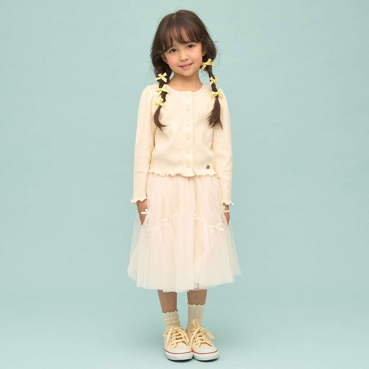 [UV Processing] Patterned Mesh Cardigan,Blue gray, large image number 15