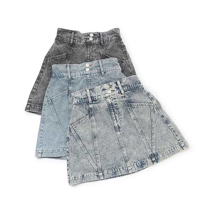 Chic Contrast Skirt,Blue, medium image number 9