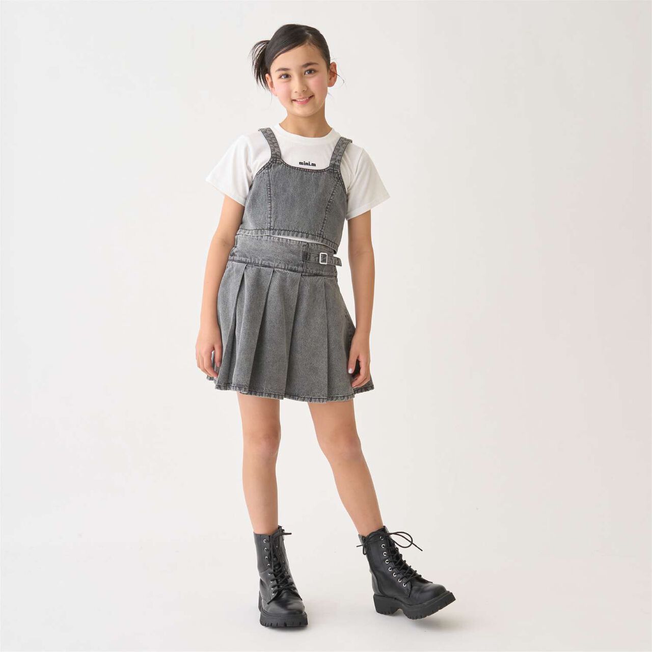 [Ready-to-Wear] Denim Bustier & Pleated Skirt Outfit Set,Blue, large image number 7