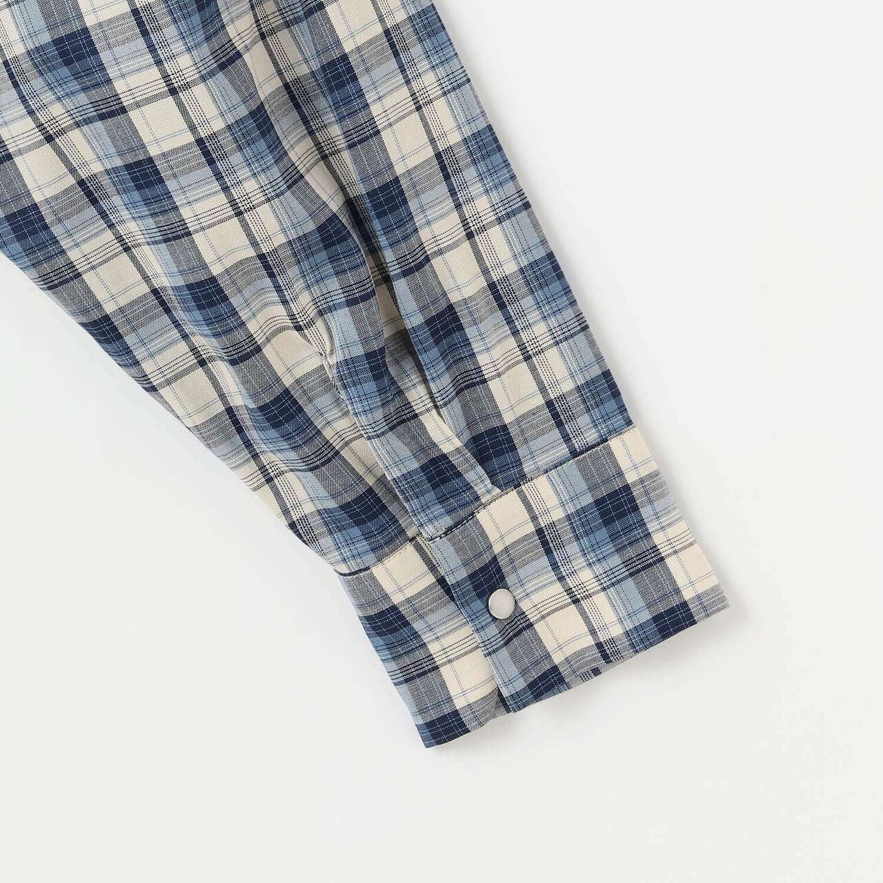 Front Peplum Checkered Shirt,Black, large image number 4