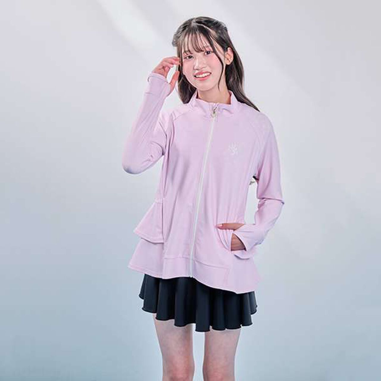 [SWIM] [UV Protection] Frill Rash Guard,Pink, large image number 0