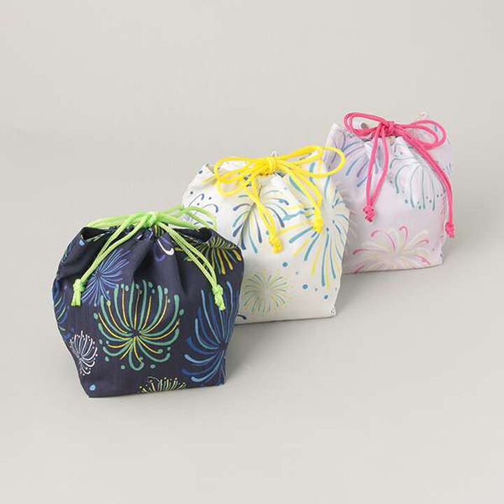 Fireworks Pattern Drawstring Bag,Off white, medium image number 11
