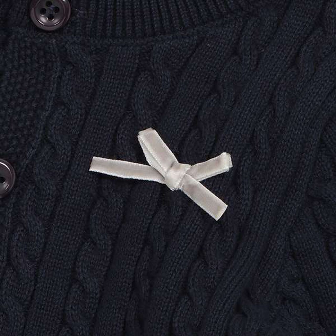 Cable Peplum Cardigan,Ivory, large image number 5