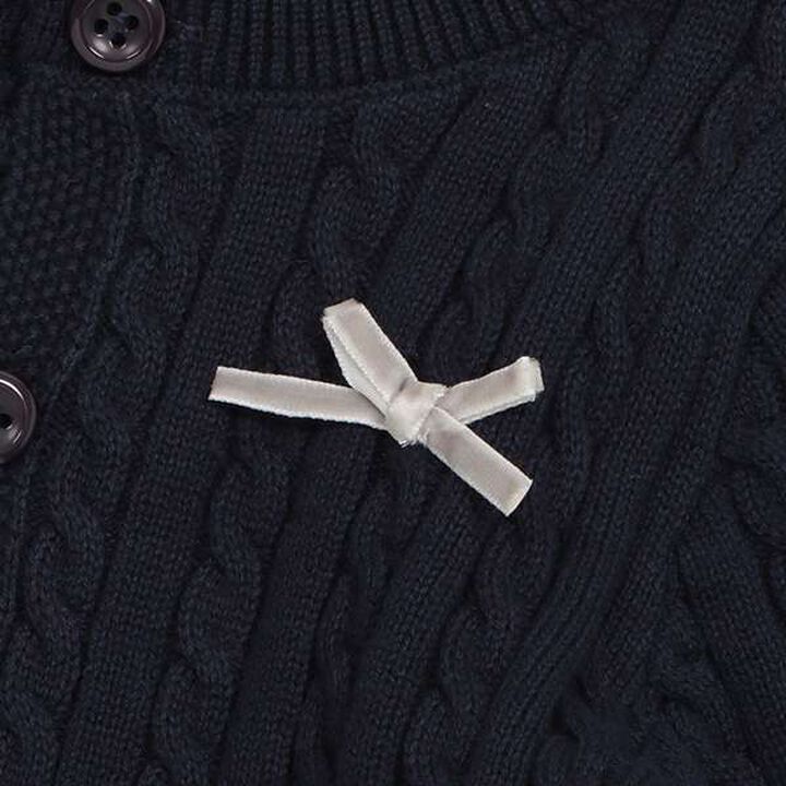 Cable Peplum Cardigan,Ivory, medium image number 5