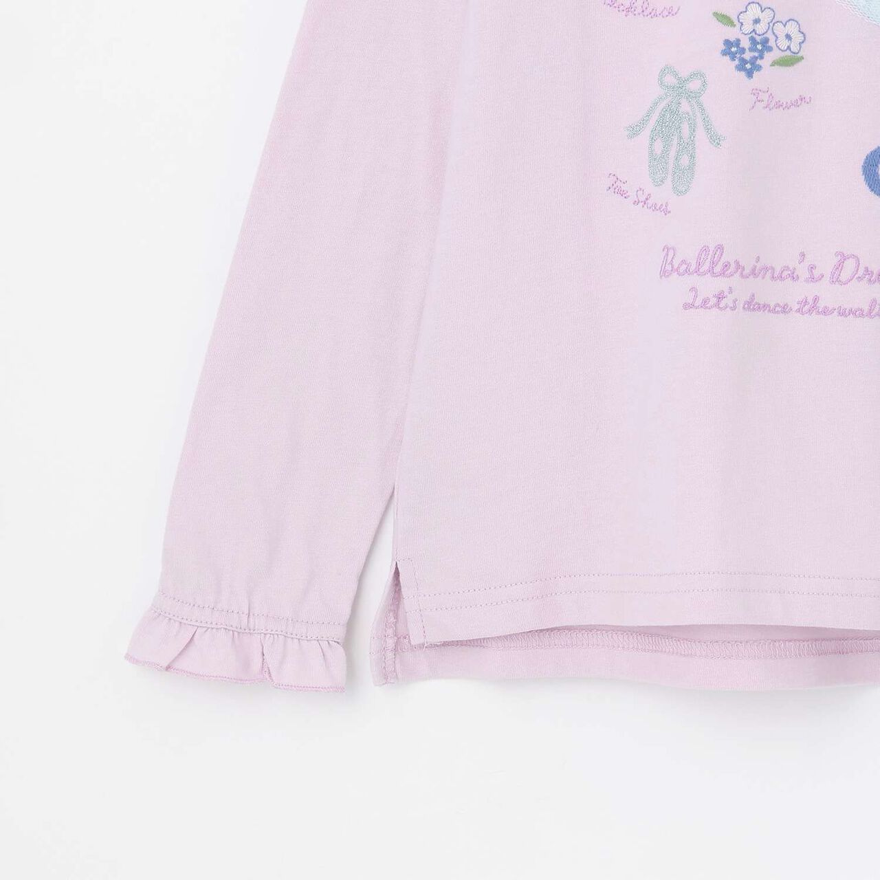 Ballet Motif Long-Sleeve T-Shirt,Off white, large image number 5