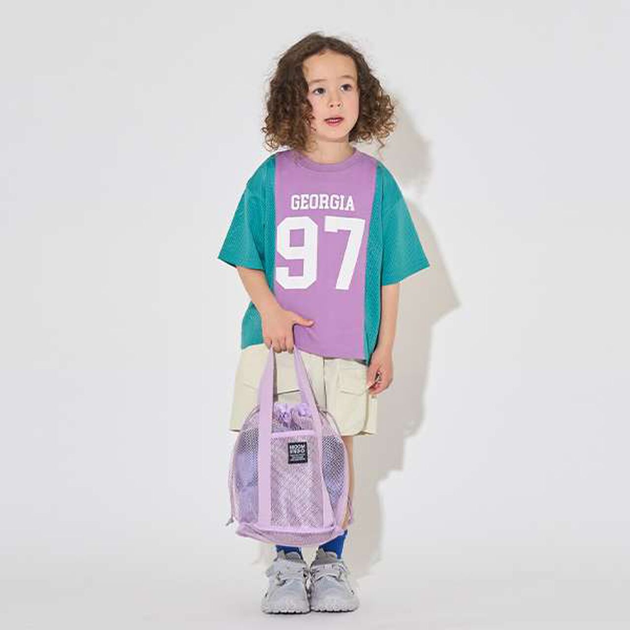 [Kaiteki Tenjiku] Bi-Color Big T-Shirt,Smoke white, large image number 15