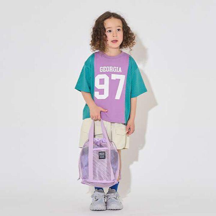 [Kaiteki Tenjiku] Bi-Color Big T-Shirt,Smoke white, medium image number 15