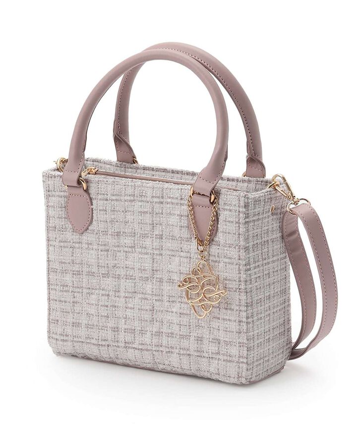 Tweed Charm Tote Bag,, medium