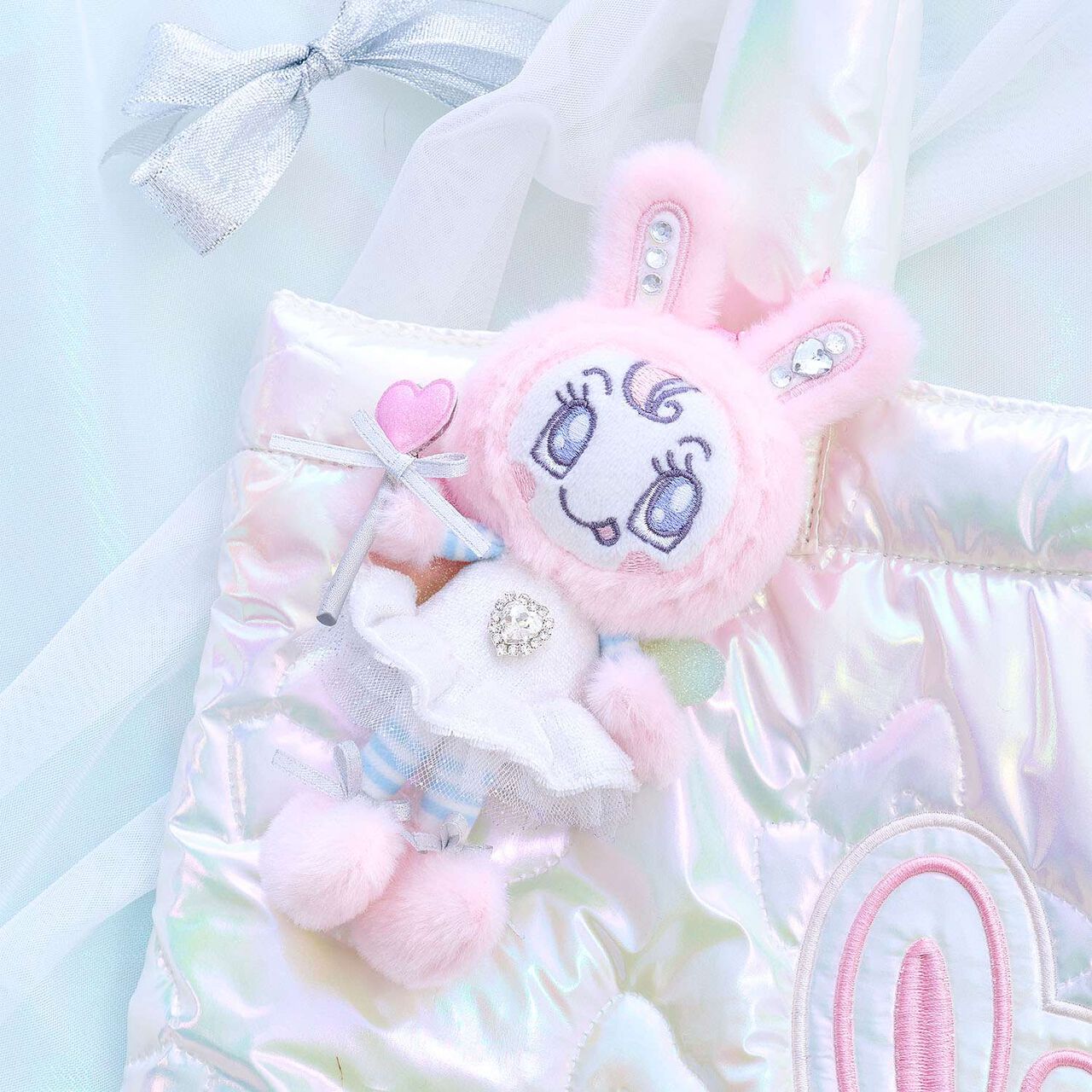 Angel Bellie Sparkling Plush Charm,Pink, large image number 5