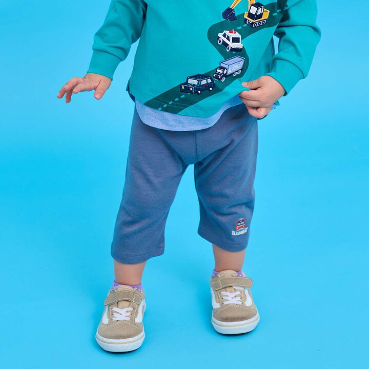 Car One-Point Embroidery 6/10 Length Leggings,, medium