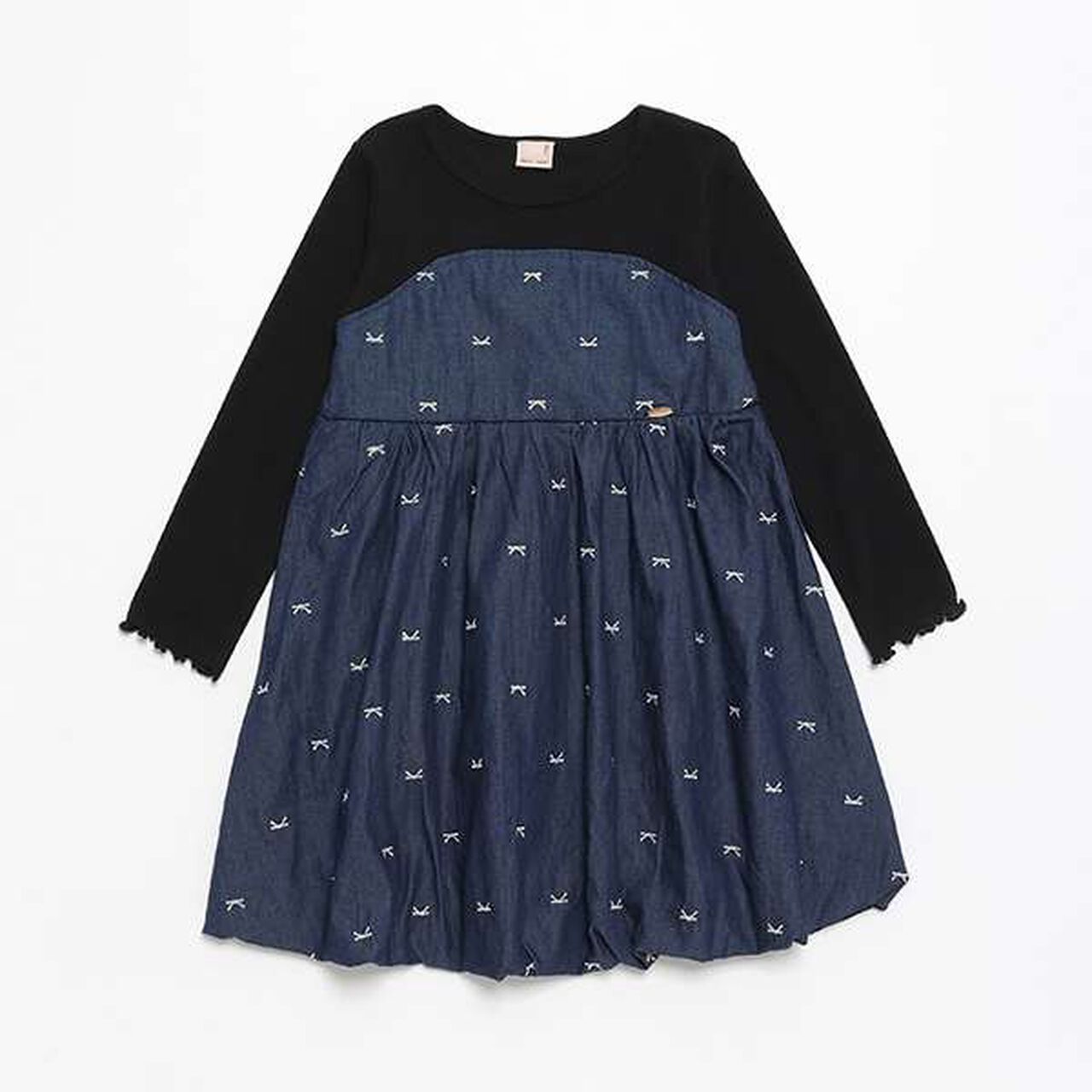 Link] Ribbon Embroidered One-Piece Dress