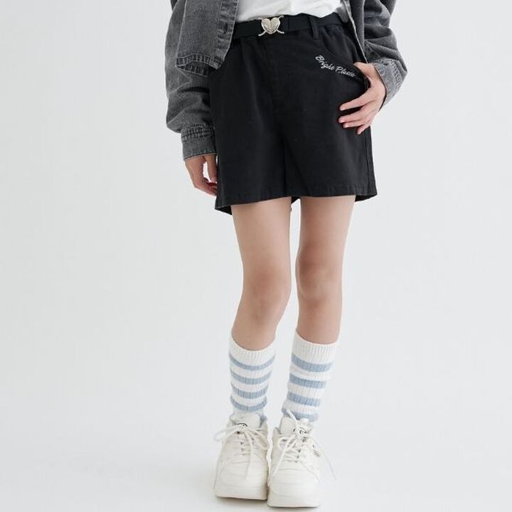 Shorts with Belt,Black, medium image number 3