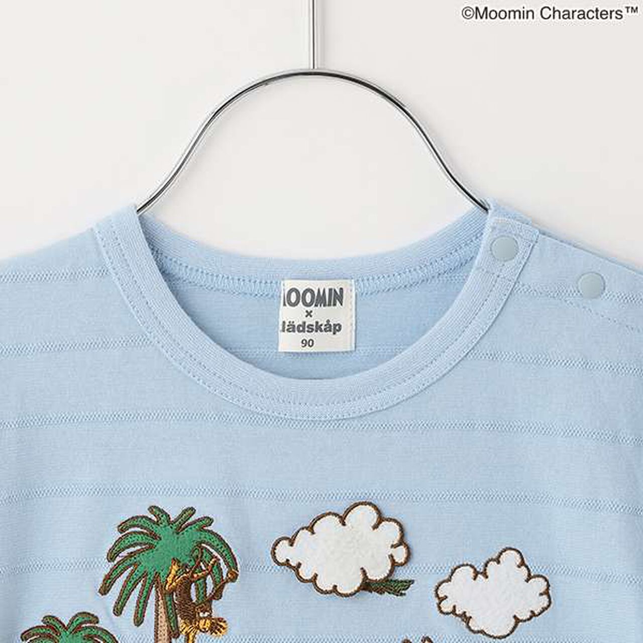 MOOMIN Jungle Embroidery Short Sleeve T-Shirt,Red, large image number 4