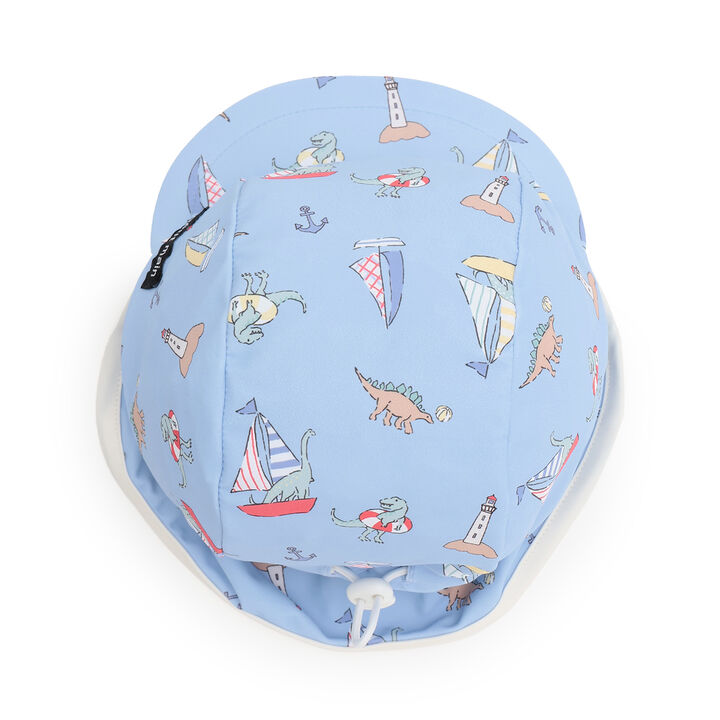 [SWIM] All-Over Pattern Sun Protection Swim Cap,Turquoise, medium image number 6