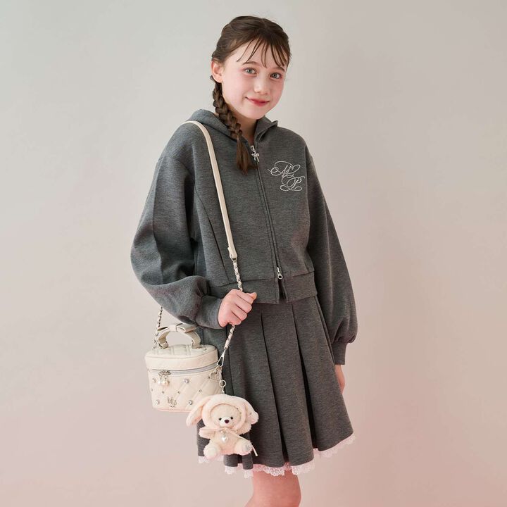 Glitter Ribbon Vanity Shoulder Bag,Ivory, medium image number 12