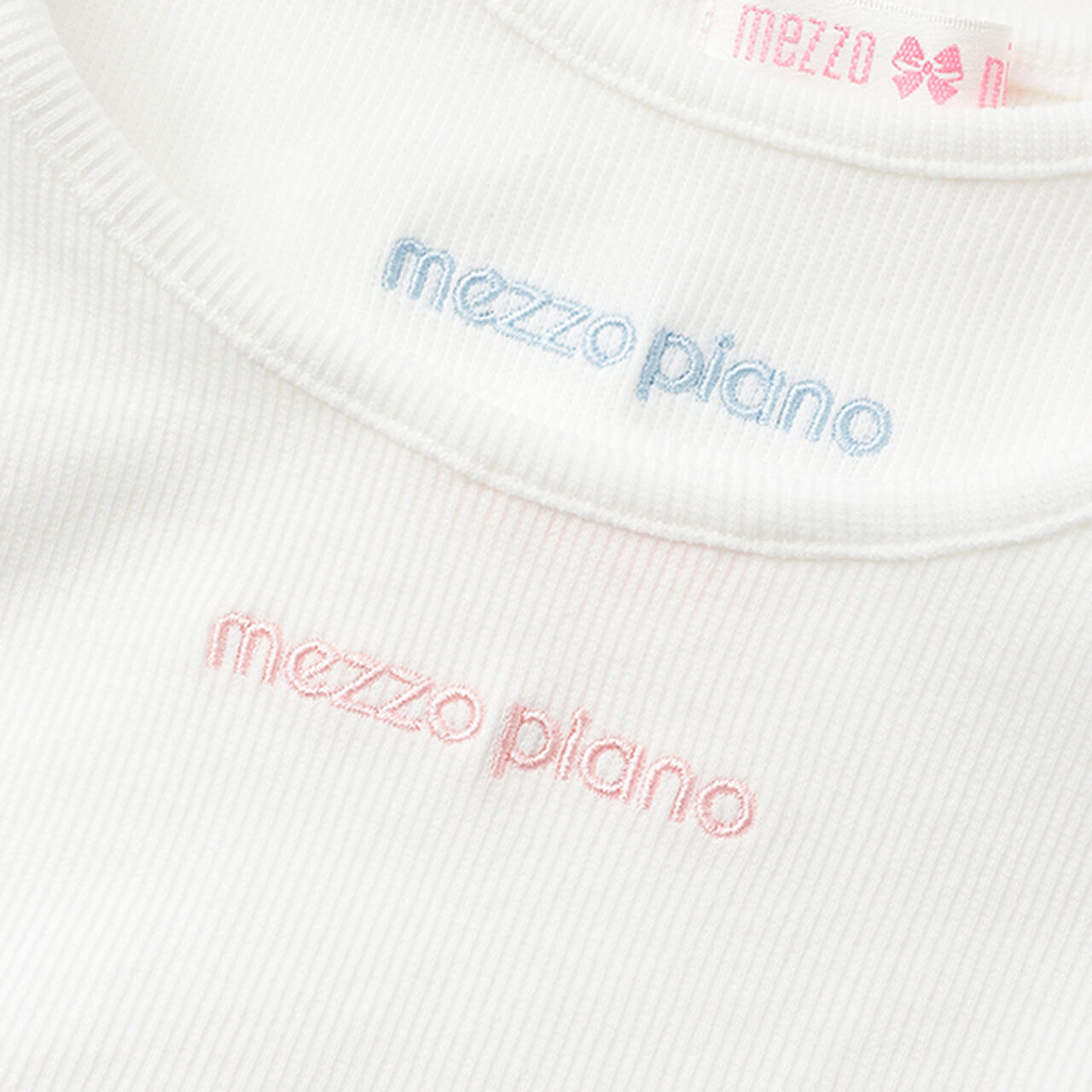 Sheer Shirt & Logo Rib Tank Top Set,Peach, large image number 10