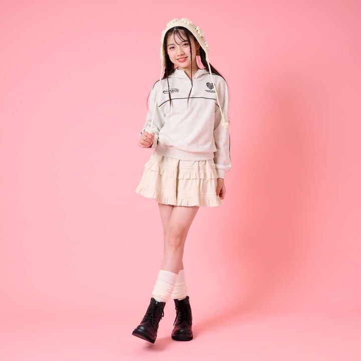 Piping Game Hoodie,Smoke white, medium image number 2