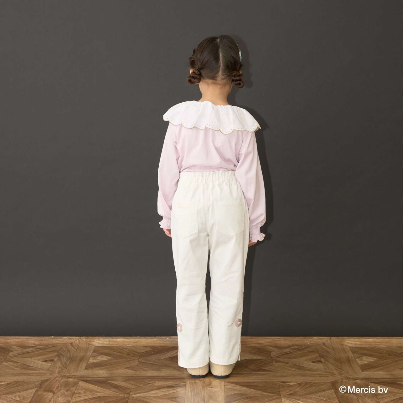 [Miffy] Soft Cotton Lace Collar Top,Light pink, large image number 18