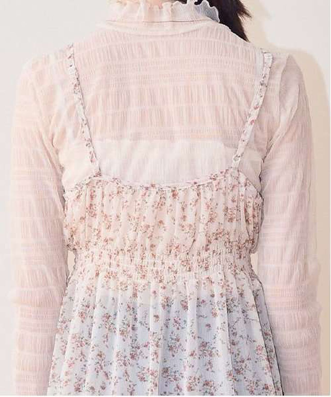 Sheer One-Piece Dress,Off white, large image number 10