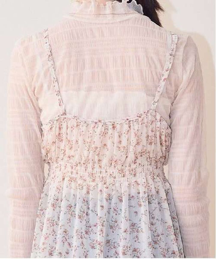 Sheer One-Piece Dress,Off white, medium image number 10