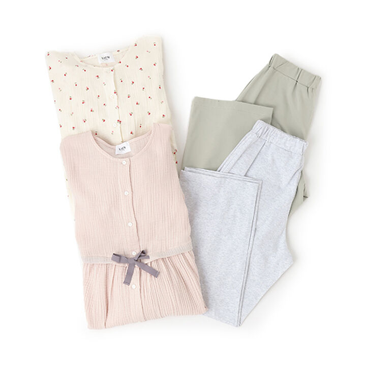 [Link] Double Gauze Cut Pajamas,Pearl white, medium image number 18