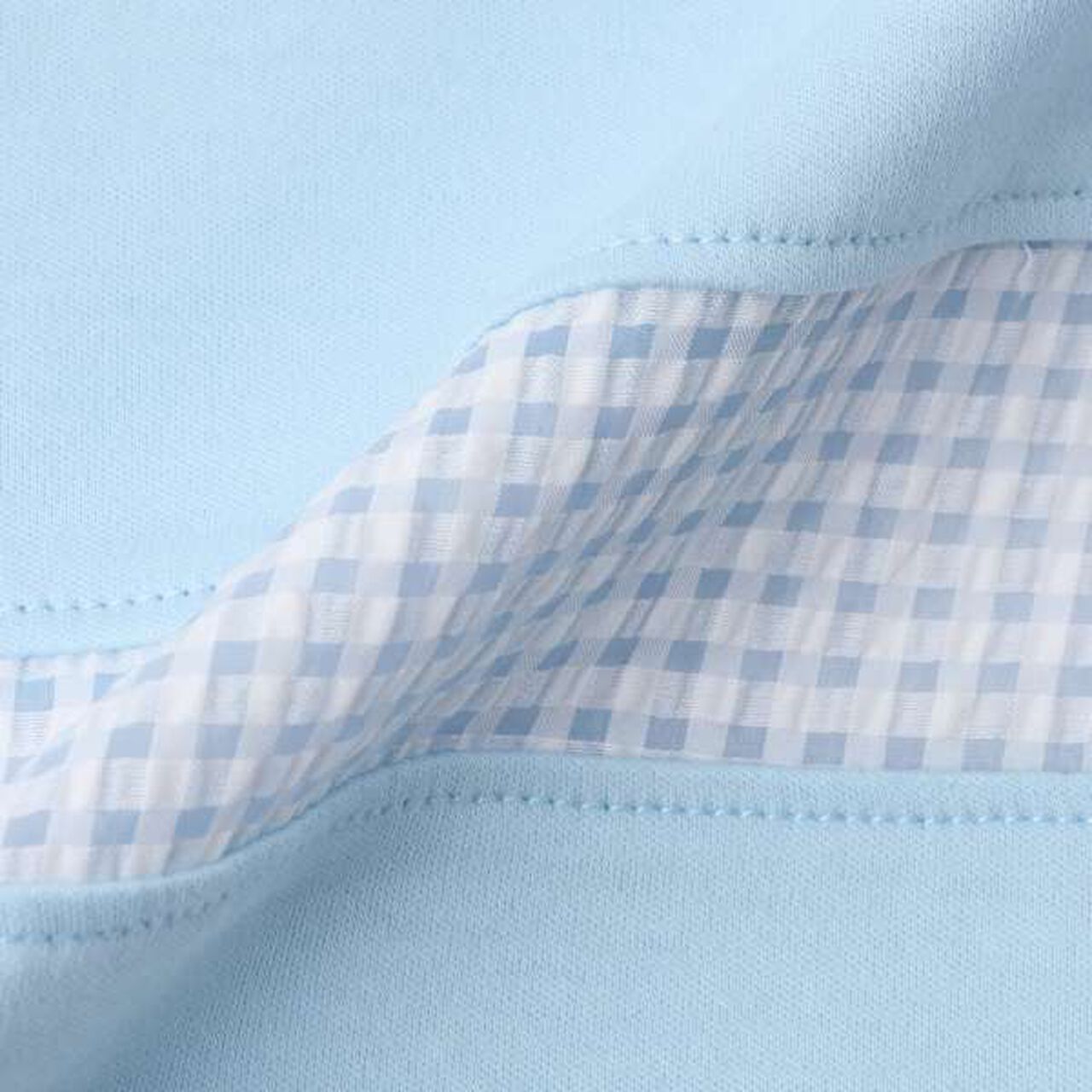 Sheer Gingham Shirt & Cut One-Piece Dress Set,Lavender, large image number 4