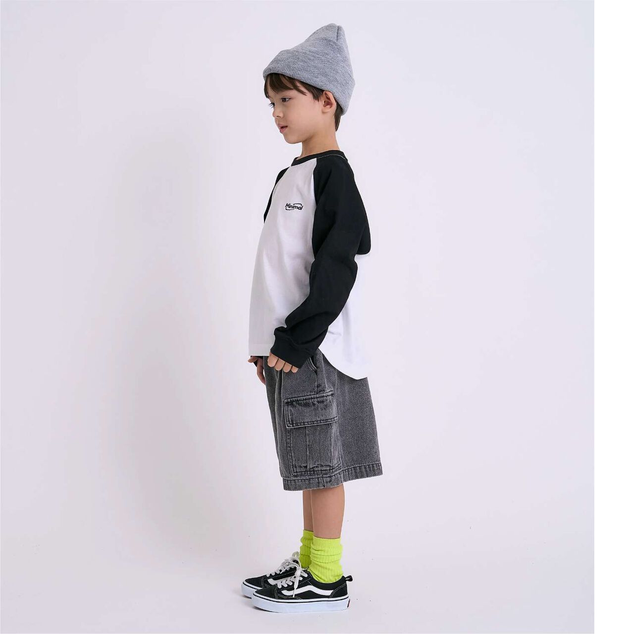 Denim Half Pants,Blue, large image number 5