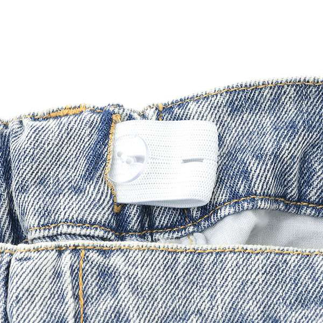 Distressed Wide Pants,Blue, large image number 11