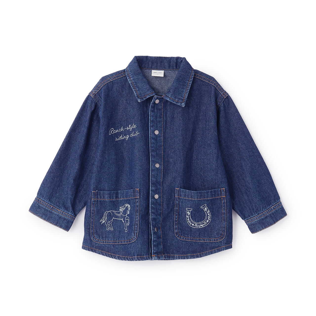 Link Embroidered Long-Sleeve Shirt,Sax blue, large image number 0