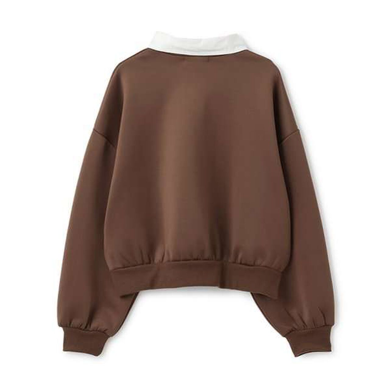 Collared Boxy Pullover,Mocha tea, large image number 1