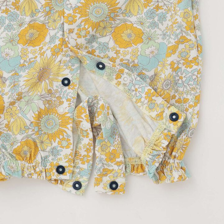 Floral Pattern 2WAY Romper,Yellow, medium image number 8