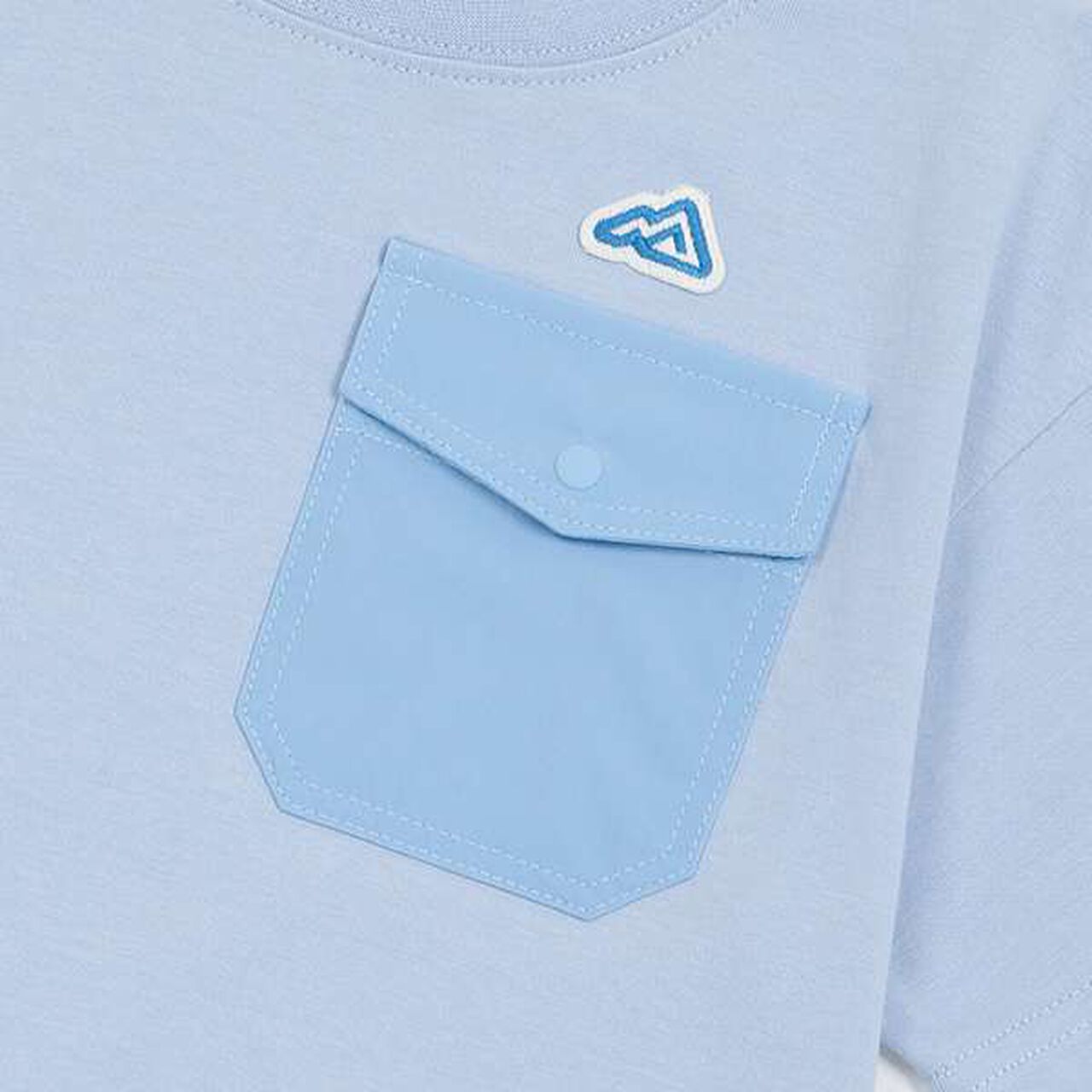 Contrast Pocket T-Shirt,Orange, large image number 8