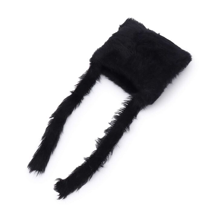 [LTXC] Cat Ear Shaggy Beanie,Black, medium image number 0