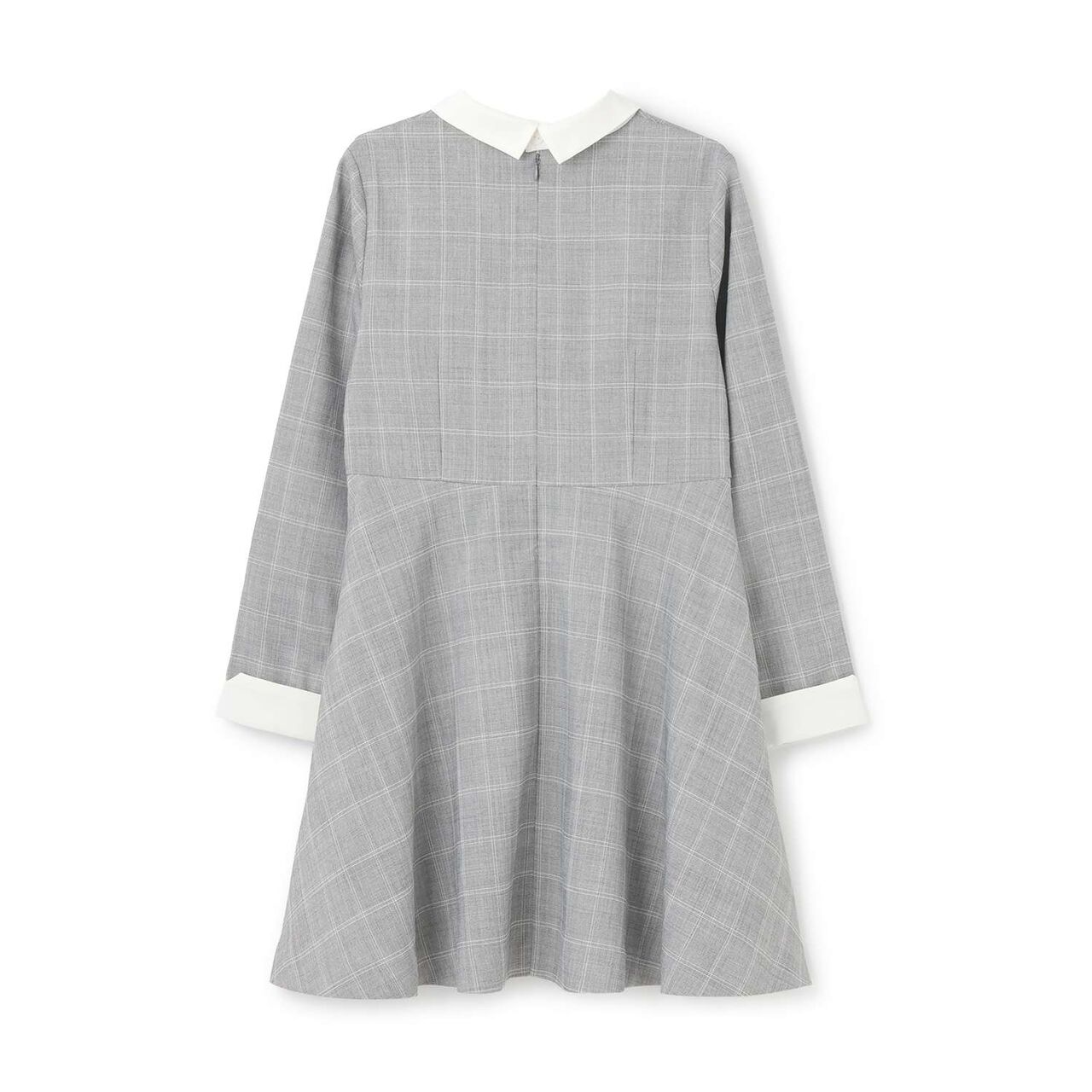 [Graduation Attire] Collared One-Piece Dress,Charcoal gray, large image number 8