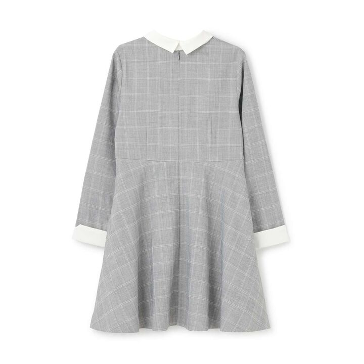 [Graduation Attire] Collared One-Piece Dress,Charcoal gray, medium image number 8